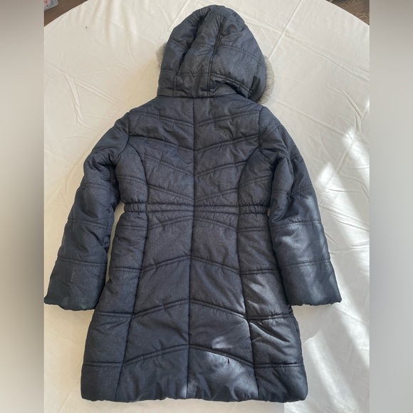 🍄Calvin Klein Everest puffer Jacket faux fur , M 8/10 - Picture 2 of 6